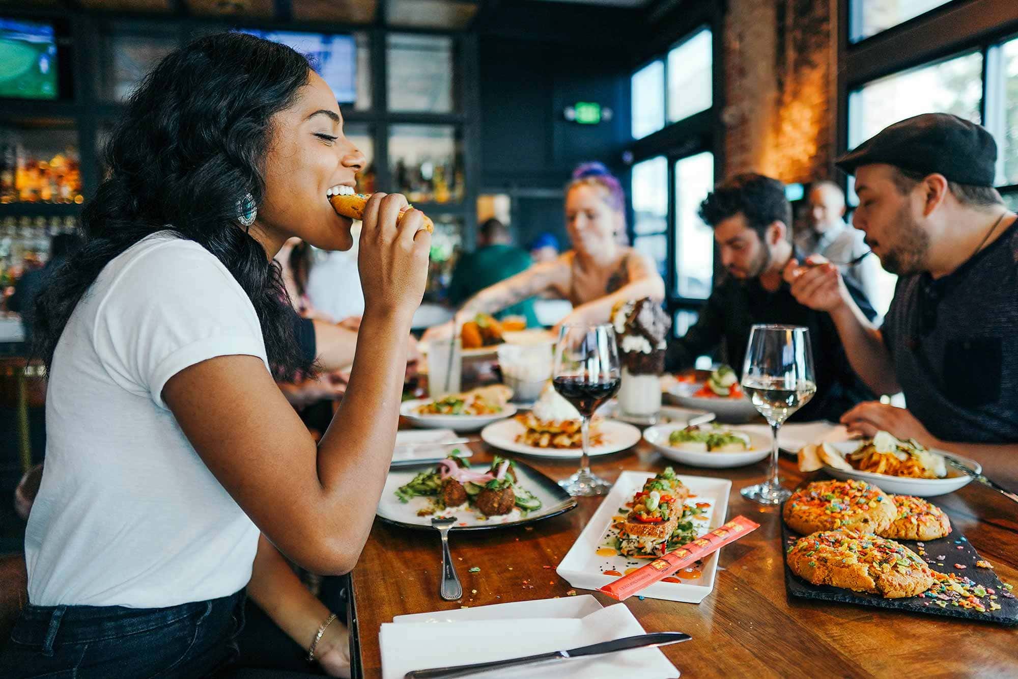 People eating brunch