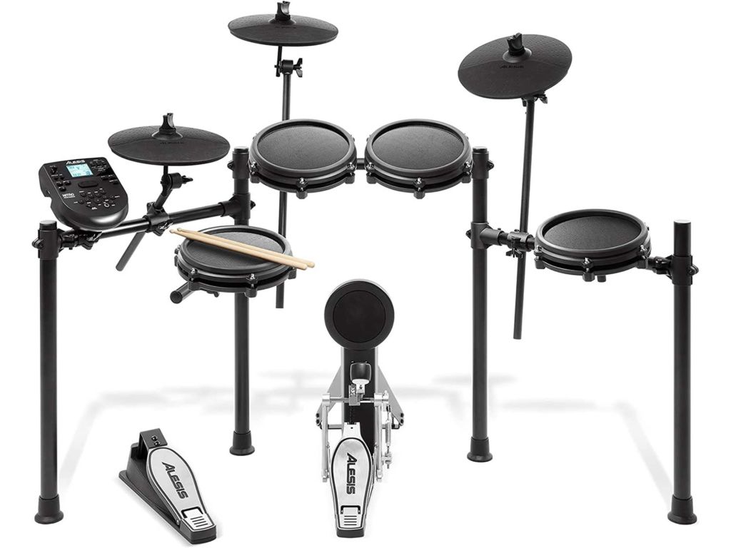 Alesis Drums Nitro Mesh Kit - Electric Drum Set with USB MIDI Connectivity, Mesh Drum Pads, Kick Pedal and Rubber Kick Drum, 40 Kits and 385 Sounds