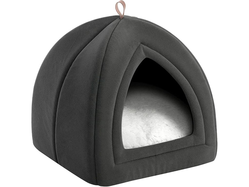 Bedsure Cat Bed for Indoor Cats, Cat Houses, Small Dog Bed - 15/19 inches 2-in-1 Cat Tent, Kitten Bed, Cat Hut, Cat Cave with Removable Washable Cushioned Pillow, Outdoor Dog Tent Beds