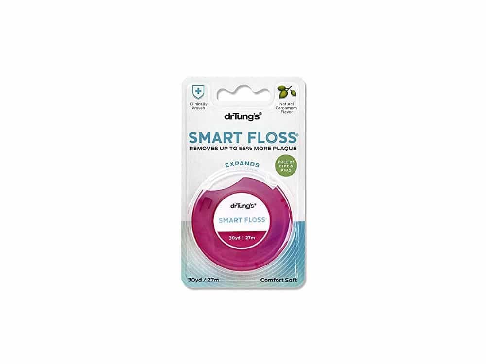 Dr Tung's Smart Floss, 30 yds, Dental Floss - Natural Cardamom Flavor Colors May Vary (6 Pack)