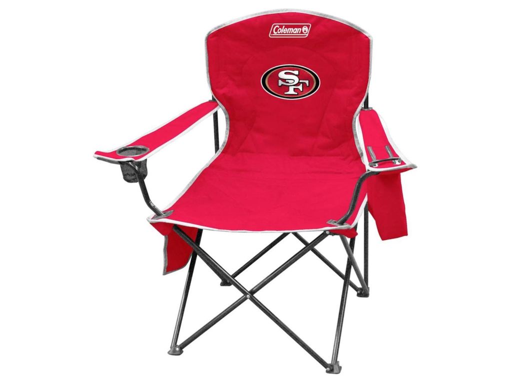 Side Profile of Cooler Quad Folding Tailgating & Camping Chair