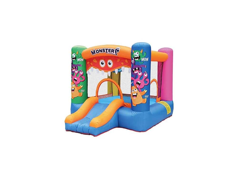 The bouncer comes with a quiet blower, so you can still work while the kids are entertaining themselves.