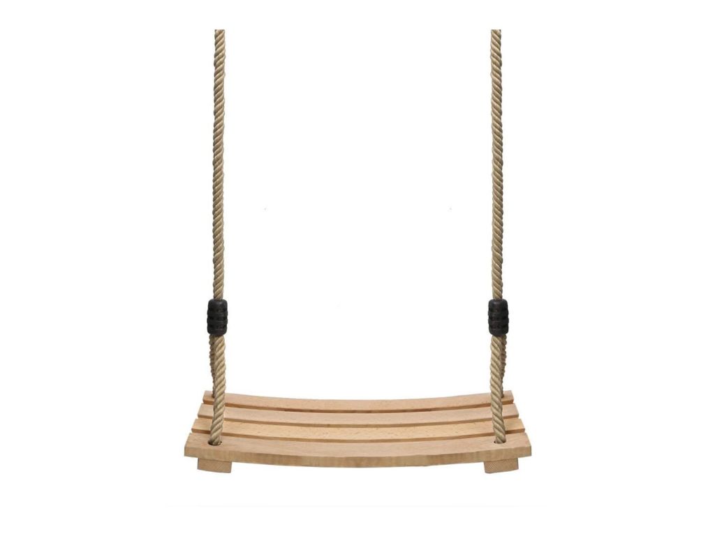 Pellor Wood Tree Swing Seat, Indoor Outdoor Rope Wooden Swing Set for Children Adult Kids 17.7x7.9x0.6 inch