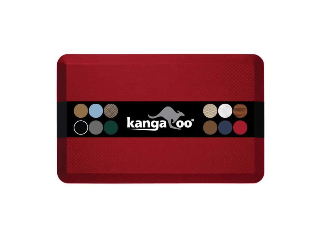 Kangaroo Original Standing Mat Kitchen Rug, Anti Fatigue Comfort Flooring, Commercial Grade Pads, Ergonomic Floor Pad for Office Stand Up Desk, 20x32, Red