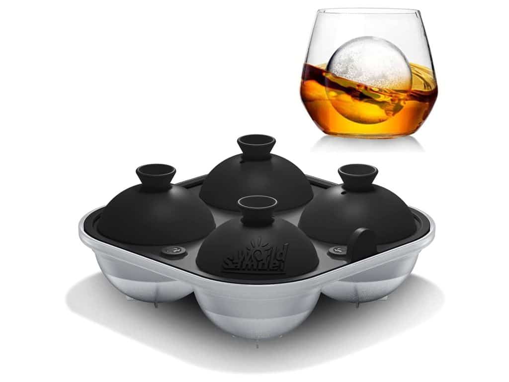 Samuelworld Large Sphere Ice Tray Mold Whiskey Big Ice Maker 2.5 Inch Ice Ball for Cocktail and Scotch