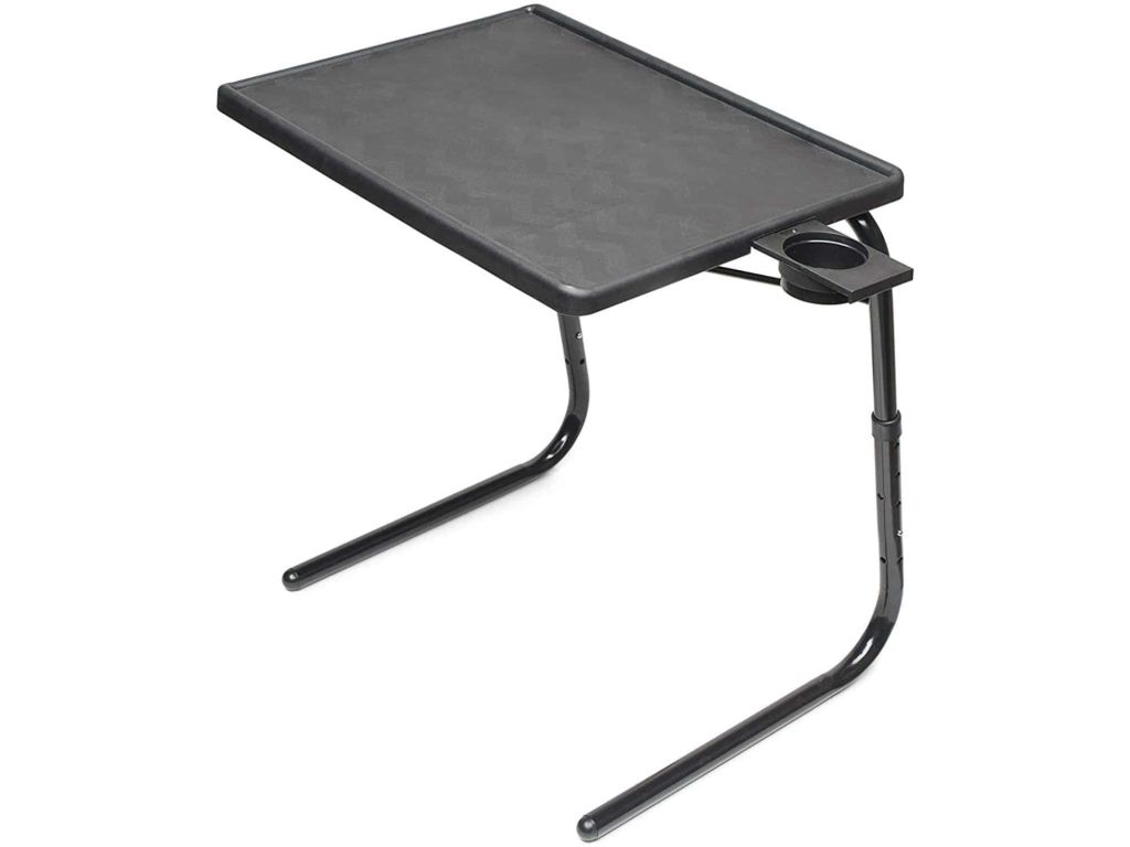 Table Mate II Folding TV Tray Table and Cup Holder with 6 Height and 3 Angle Adjustments The Original TV Tray (Black)