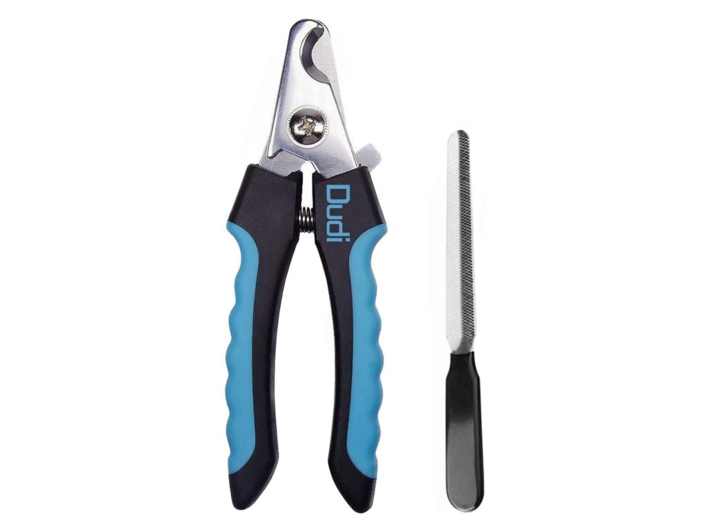 Dudi Dog Nail Clippers and Trimmer - with Quick Safety Guard to Avoid Over-Cutting Toenail - Grooming Razor Sharp Blades for Small Medium Large Breeds