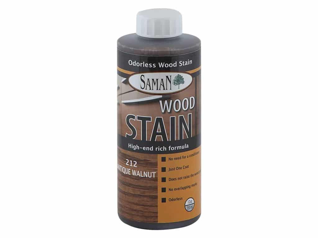 SamaN TEW-212-12, Antique Walnut, Interior Water Based Stain for Fine Wood, 12 oz, 12 Fluid Ounces