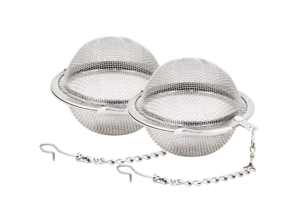 Fu Store 2pcs Stainless Steel Mesh Tea Ball Tea Infuser 2.1 Inch, Tea Strainer, Filters Tea, Interval Diffuser for Tea