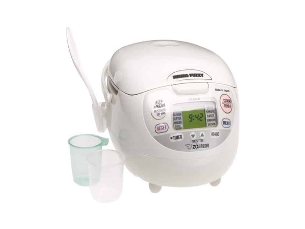 Zojirushi NS-ZCC10 5-1/2-Cup Neuro Fuzzy Rice Cooker and Warmer Premium White, 1.0-Liter