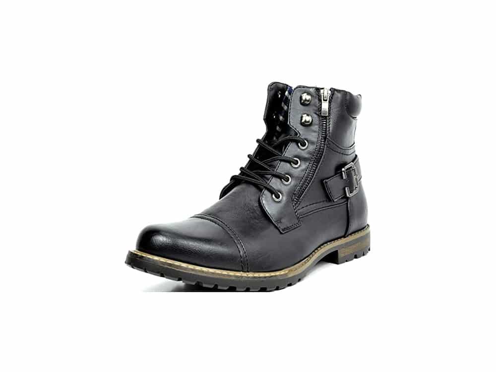 Bruno Marc Men’s Military Motorcycle Combat Boots