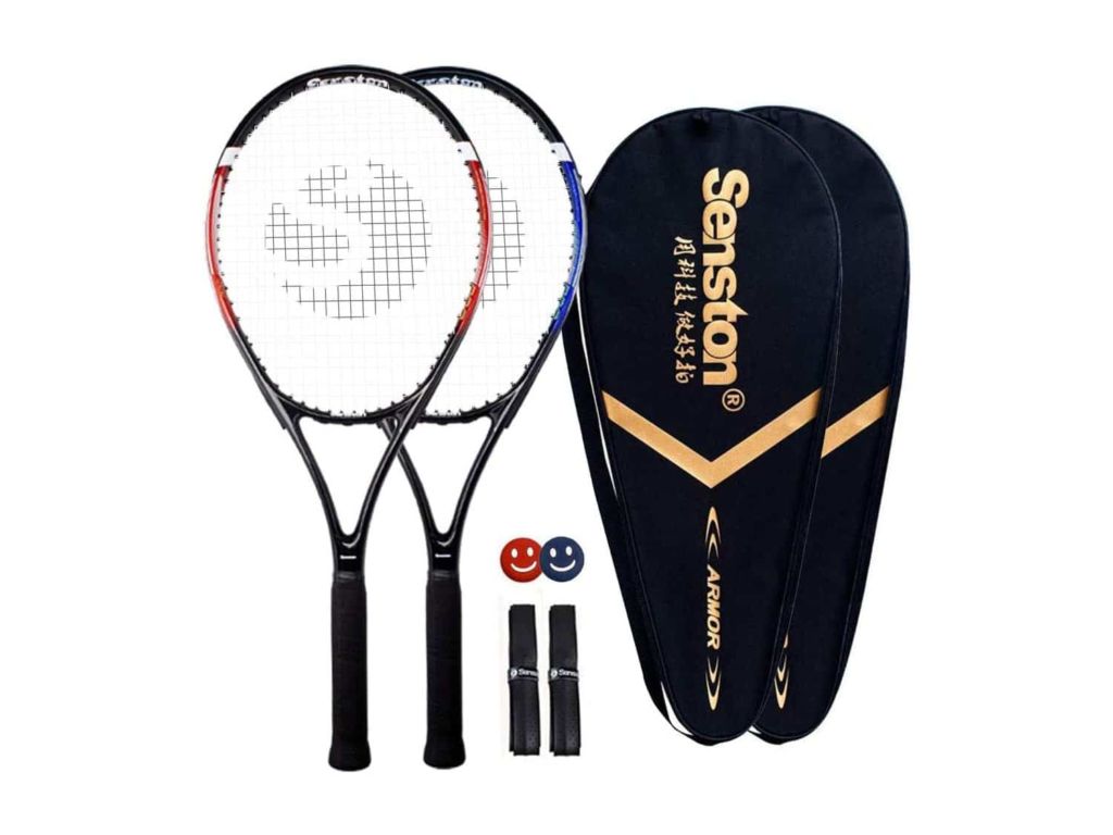 Senston Tennis Racket -27 inch 2 Players Tennis Racket Professional Tennis Racquet, Good Control Grip, Strung with Cover, Tennis Overgrip, Vibration Damper