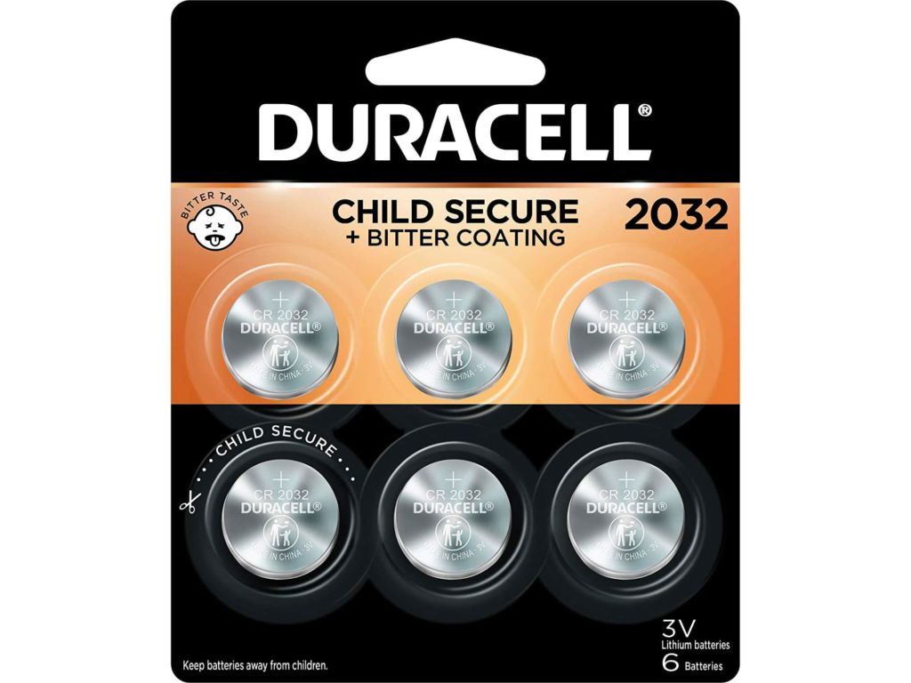 Duracell 2032 Lithium Coin Battery 3V | Bitter Coating Discourages Swallowing | Child-Secure Packaging | Long-Lasting Power | Key Fobs, Remotes & More | 6 Count