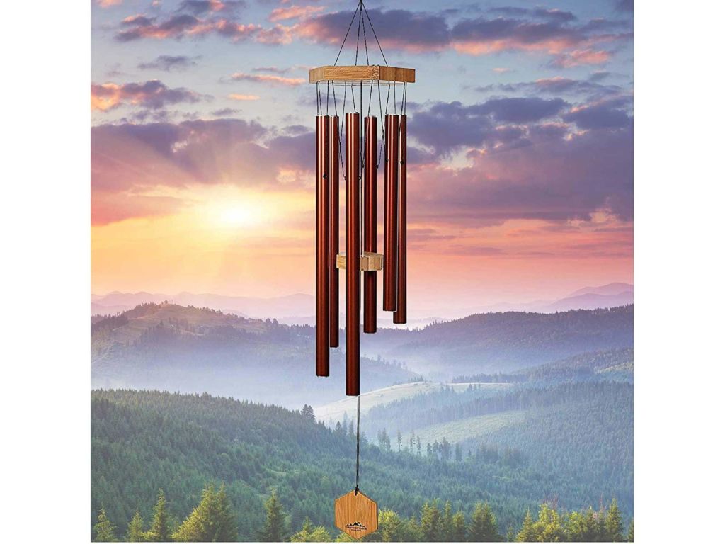 WIND CHIMES FOR PEOPLE WHO LIKE THEIR NEIGHBORS, Soothing Melodic Tones & Solidly Constructed Bamboo/Aluminum Chime, Great as a Quality Gift or to keep for Your own Patio, Porch, Garden, or Backyard.