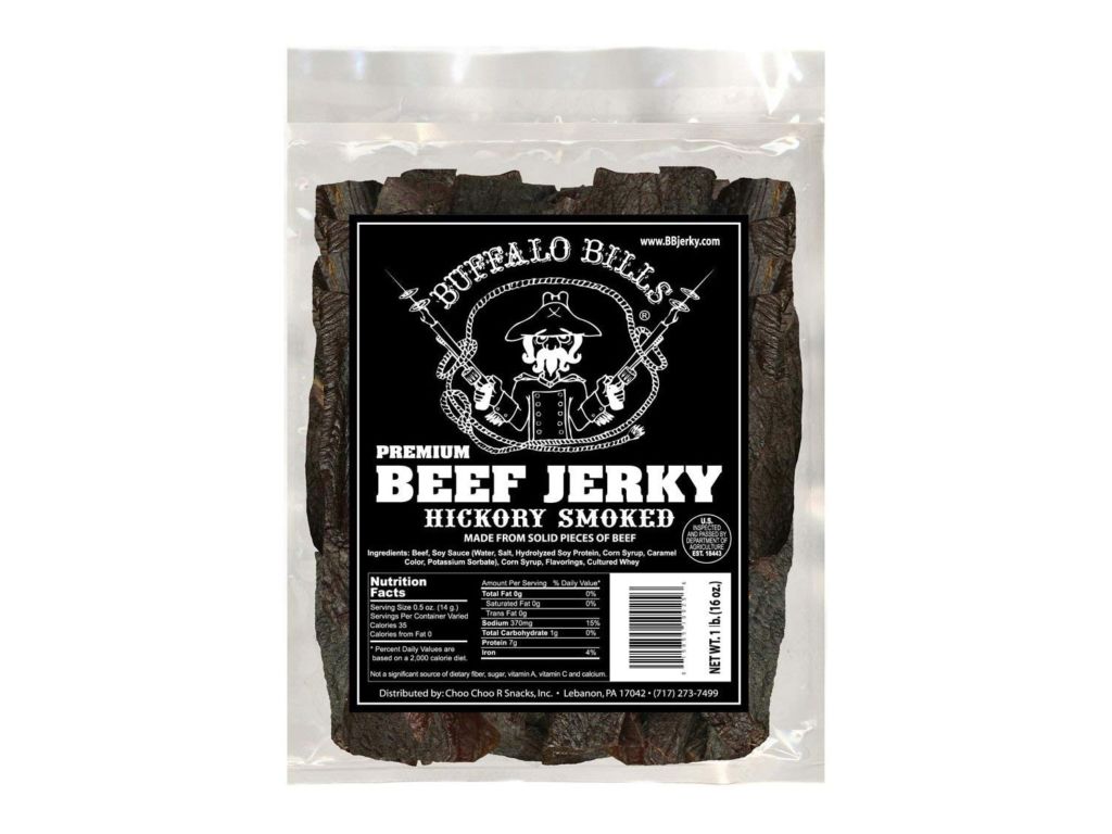Buffalo Bills 16oz Premium Hickory Beef Jerky Pieces (hickory smoked jerky in random size pieces)