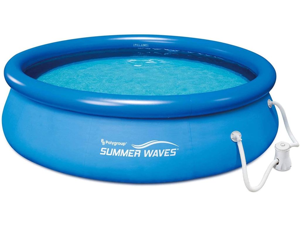 Summer Waves 10ft x 30in Quick Set Inflatable Above Ground Pool with Filter Pump