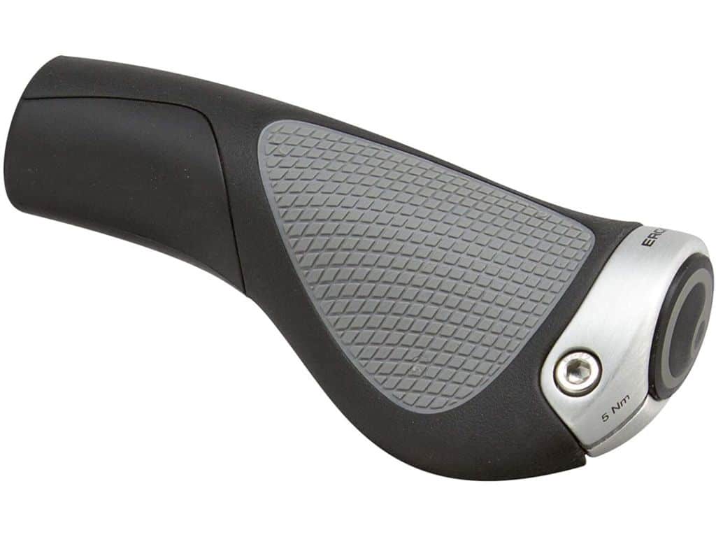 Ergon - GP1 Ergonomic Lock-on Bicycle Handlebar Grips | Regular, Gripshift, or Rohloff/Nexus Compatible | for Hybrid, E-Bikes, and Mountain Bikes | Two Sizes | Black/Gray
