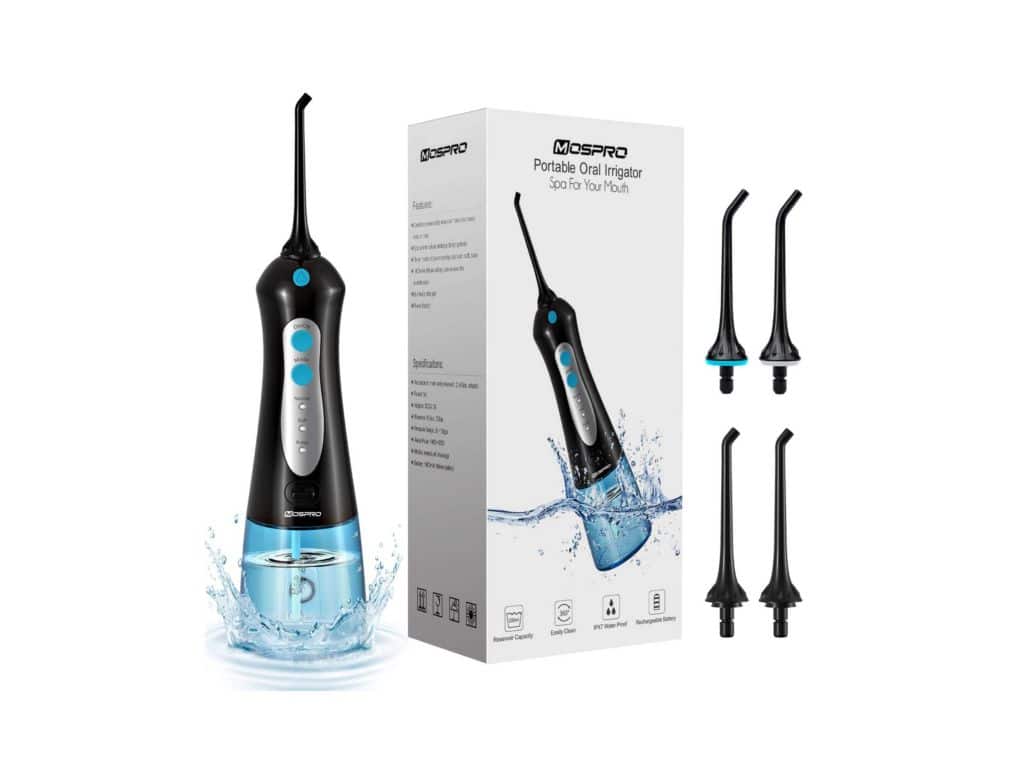 Water Flosser Professional Cordless Dental Oral Irrigator - 300ML Portable and Rechargeable IPX7 Waterproof 3 Modes Water Flosser with Cleanable Water Tank for Home and Travel, Braces & Bridges Care