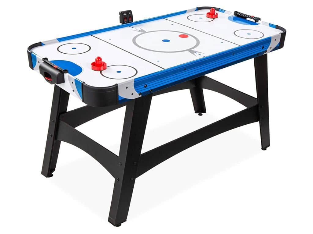 Best Choice Products 58in Mid-Size Arcade Style Air Hockey Table for Game Room, Home, Office w/ 2 Pucks, 2 Pushers, Digital LED Score Board, Powerful 12V Motor, Carrying Bag