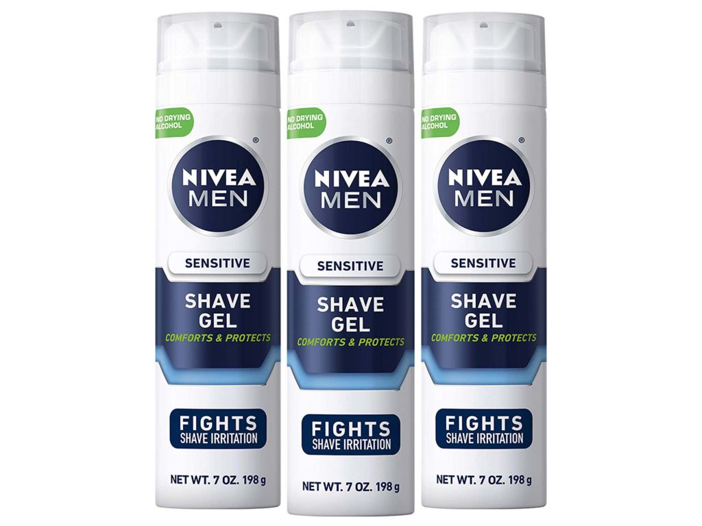 Nivea Men Sensitive Shaving Gel - Protects Sensitive Skin From Shave Irritation - 7 Ounce (Pack of 3)