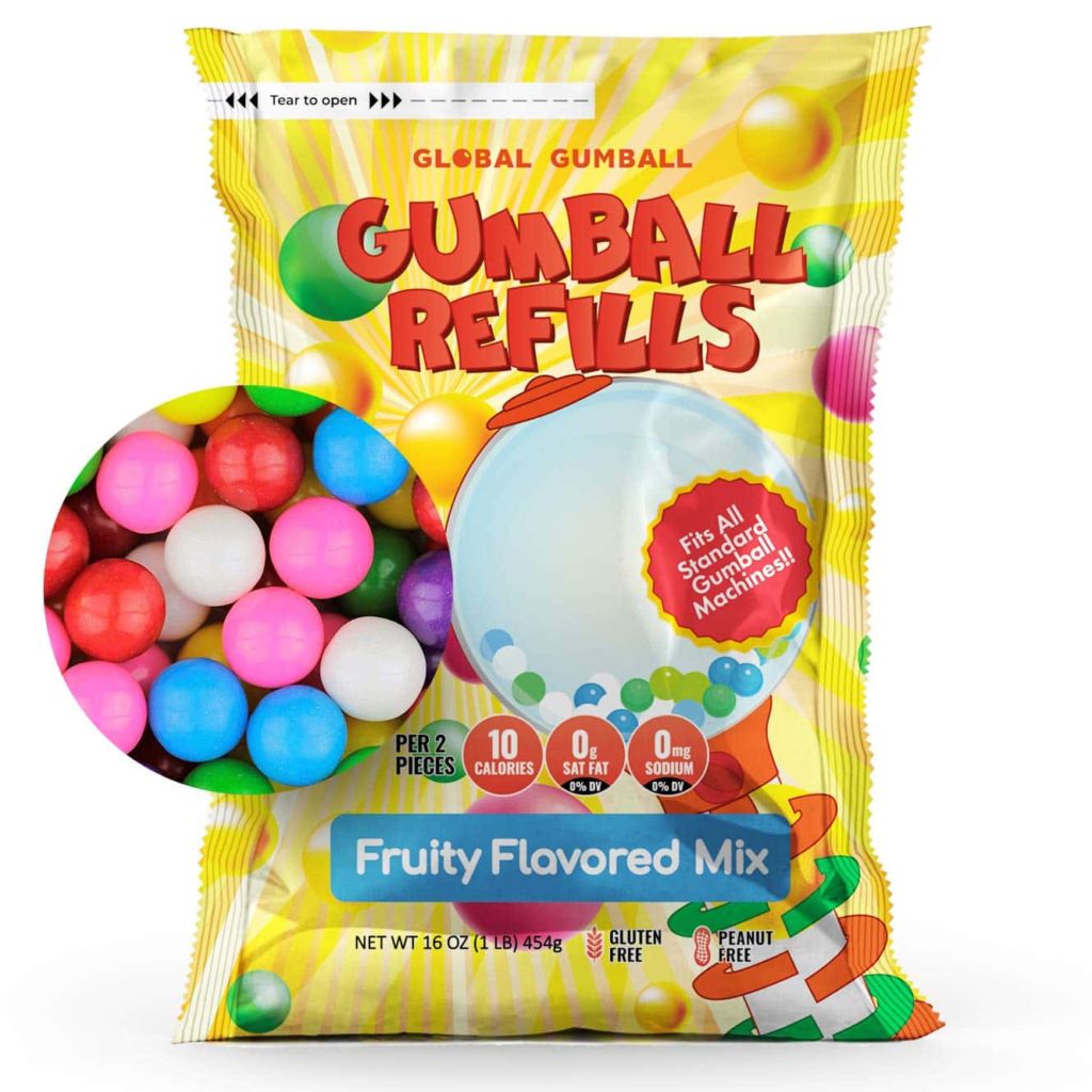 Gumballs for Gumball Machine Refill Bubble Gum 1Lb For the kid in all of us