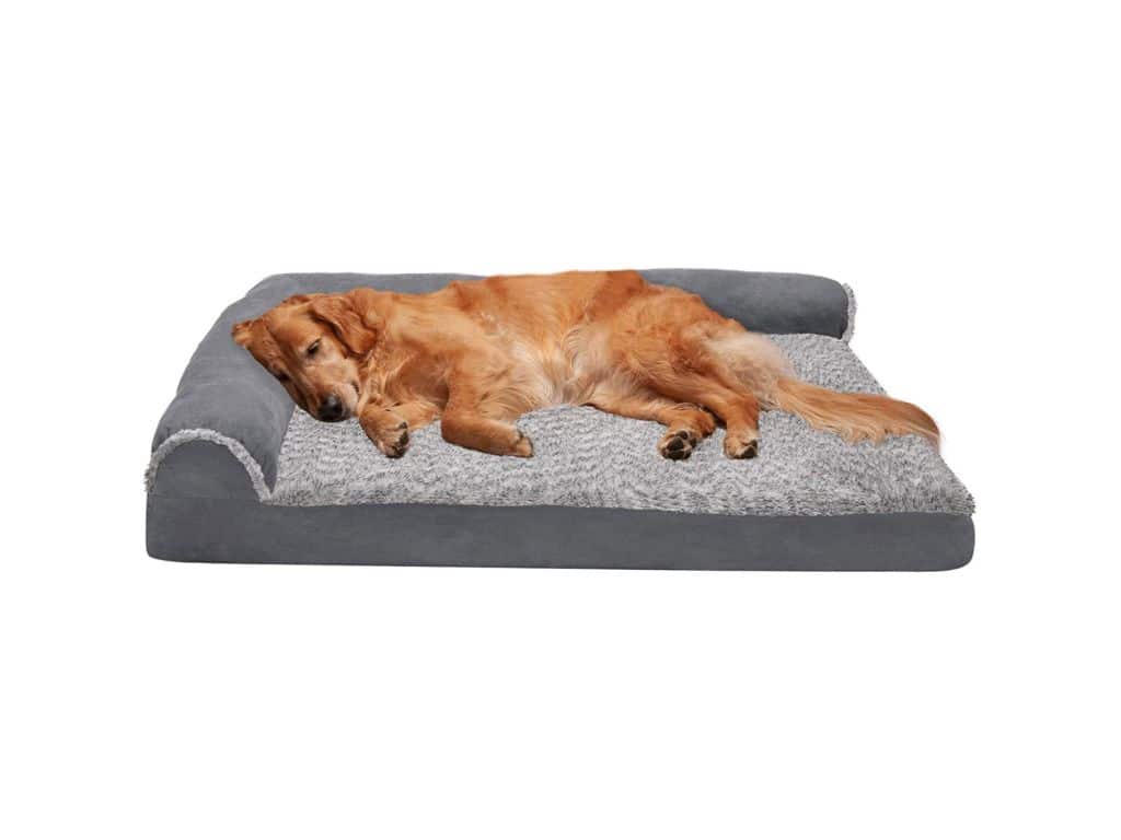 Furhaven Pet - Plush Orthopedic Sofa, Ergonomic Contour Mattress, Self-Warming Hi Lo Cuddler, Calming Anti-Anxiety Hooded Donut Dog Bed and More for Dogs and Cats - Multiple Styles, Sizes, and Colors