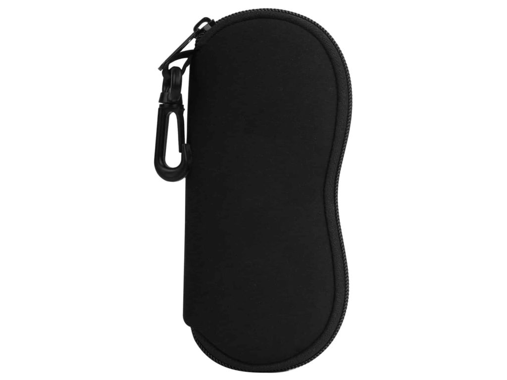 MoKo Sunglasses Soft Case Ultra Light Neoprene Zipper Eyeglass Case with Belt Clip