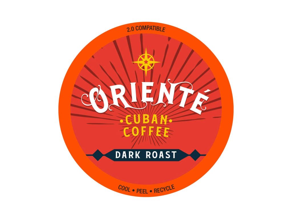 Oriente Cuban Coffee Roasters - Dark Roast Cuban Coffee - 24ct. - Recyclable Dark Roast Coffee Pods - Authentic Gourmet Cuban Coffee - Dark Roast KCup Compatible - 2X Stronger Coffee