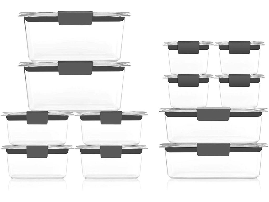 Rubbermaid Brilliance Storage 24-Piece Plastic Lids | BPA Free, Leak Proof Food Container, Clear