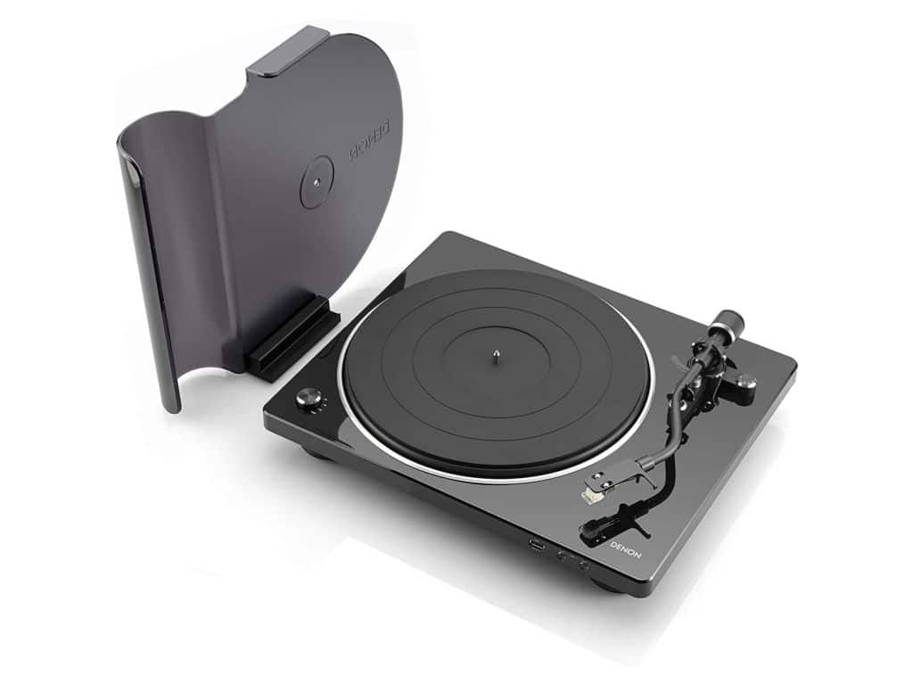 Denon DP-450USB Semi-Automatic Analog Turntable | USB Output for Recording | Speed Auto Sensor | Specially Designed Curved Tonearm | 33 1/3, 45, 78 RPM (Vintage) Speeds | Superior Audio, Black