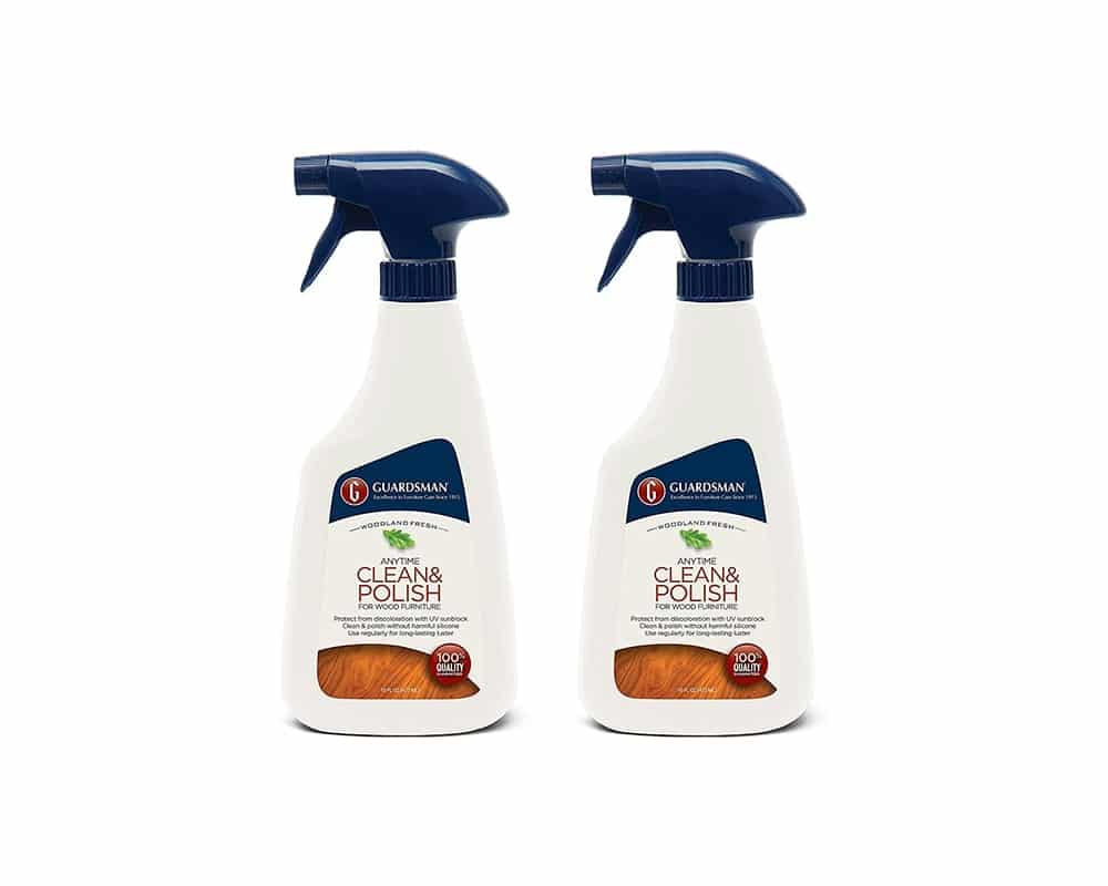 Guardsman Clean & Polish For Wood Furniture - Woodland Fresh - 16 oz Spray - Silicone Free, UV Protection - 461100 Pack of 2