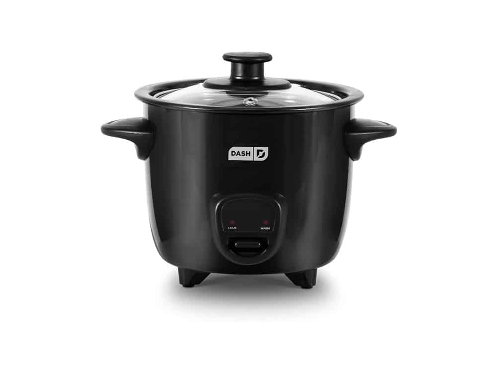 Dash DRCM200BK Mini Rice Cooker Steamer with Removable Nonstick Pot Keep Warm Function & Recipe Guide, Black