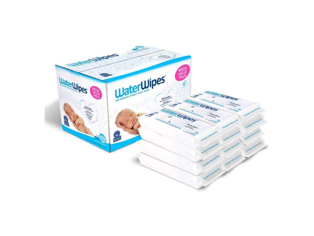 Baby Wipes, WaterWipes Sensitive Baby Diaper Wipes, 99.9% Water, Unscented & Hypoallergenic, for Newborn Skin, 12 Packs (720 Count)