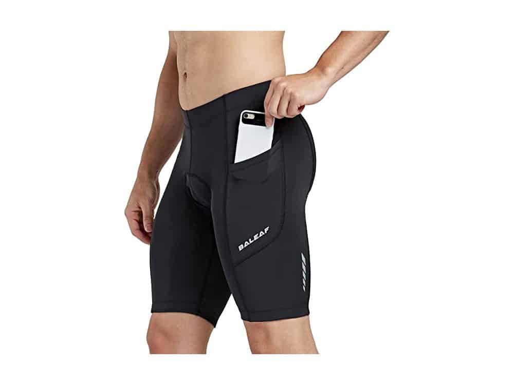 BALEAF Men's Cycling Shorts Padded Biking Bicycle Road Bike Tights Biker Pockets UPF 50+