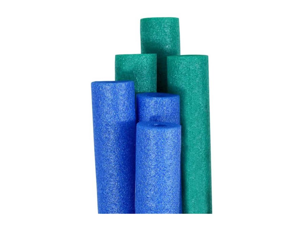 Pool Mate Premium Extra-Large Swimming Pool Noodles, Blue and Teal 6-Pack