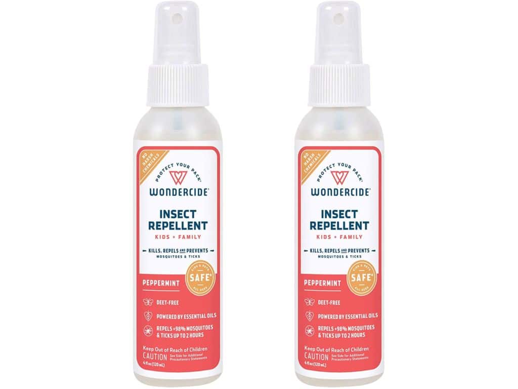 Wondercide - Mosquito, Tick, Fly, and Insect Repellent with Natural Essential Oils - DEET-Free Plant-Based Bug Spray and Killer - Safe for Kids, Babies, and Family - Peppermint 2-Pack of 4 oz Bottle