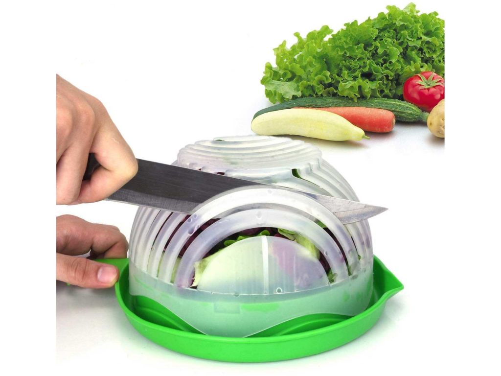 Salad Cutter Bowl Upgraded Easy Salad Maker by WEBSUN, Fast Fruit Vegetable Salad Chopper Bowl Fresh Salad Slicer