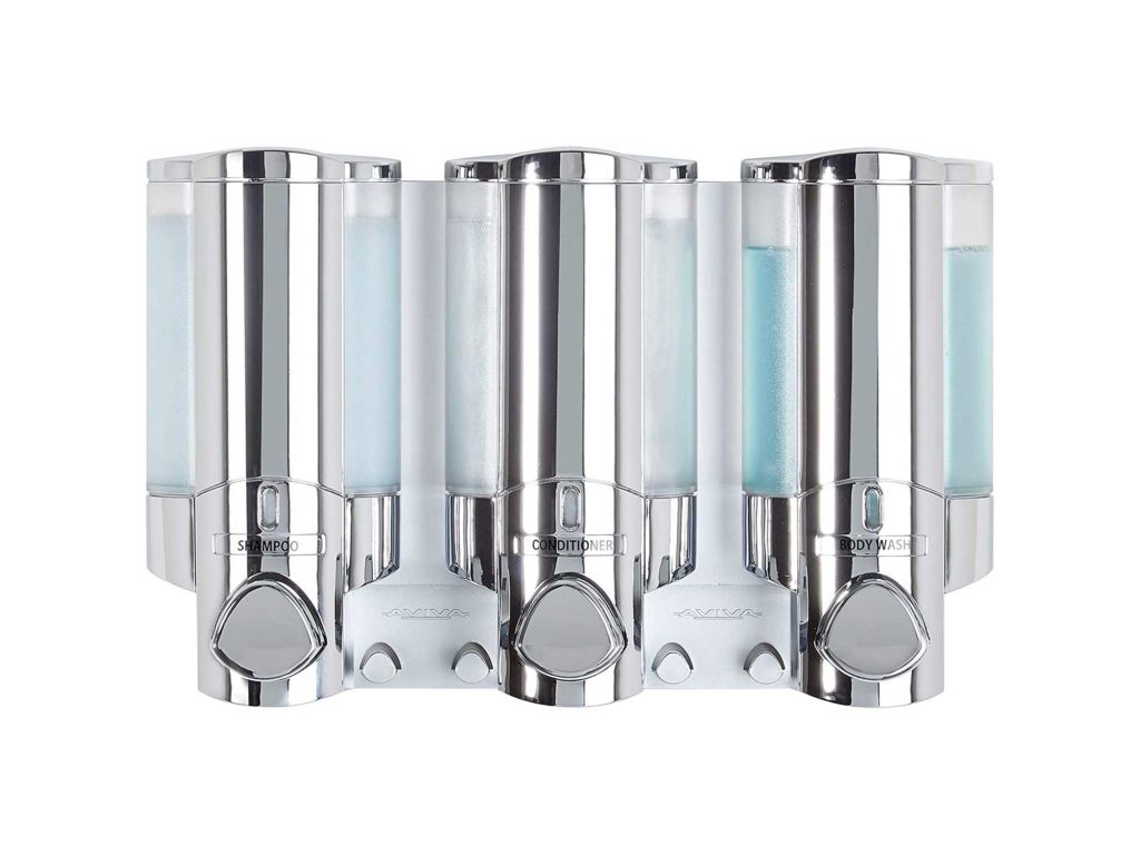 Better Living Products 76345 AVIVA Three Chamber Dispenser, Chrome