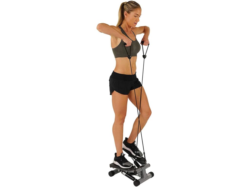 Sunny Health & Fitness Mini Stepper with Resistance Bands