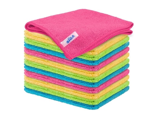 MR.SIGA Microfiber Cleaning Cloth, Pack of 12, Size: 12.6" x 12.6"