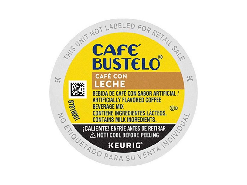 Café Bustelo Café con Leche Flavored Espresso Style Coffee, 24 Keurig K-Cup Pods