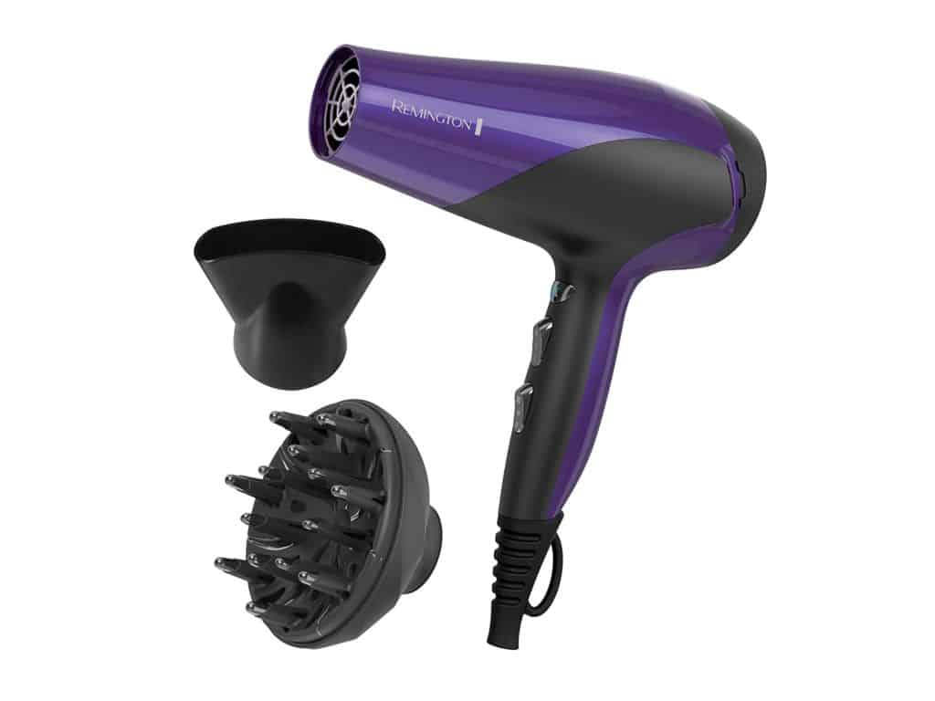 Remington D3190 Damage Protection Hair Dryer with Ceramic + Ionic + Tourmaline Technology, Purple