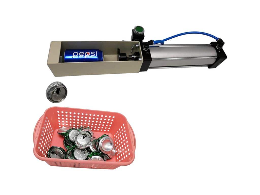 Aluminum Can Crusher, Heavy Duty Pneumatic Cylinder Soda Beer Can Crusher, Eco-Friendly Recycling Tool