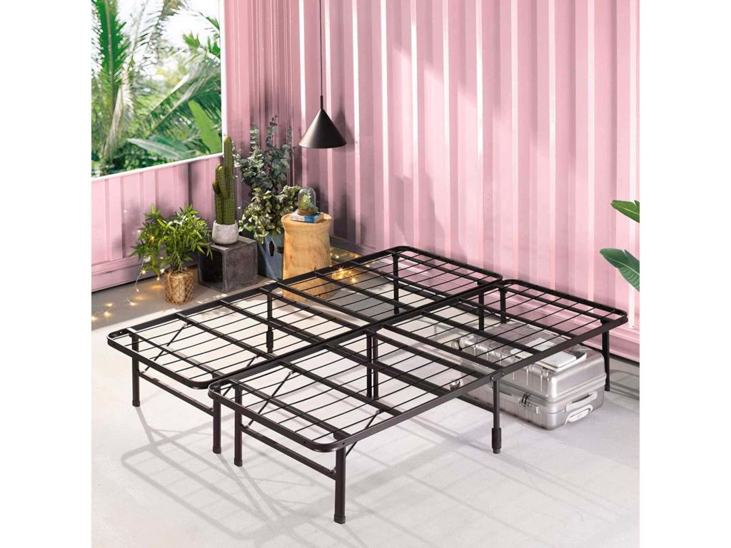 ZINUS SmartBase Zero Assembly Mattress Foundation / 14 Inch Metal Platform Bed Frame / No Box Spring Needed / Sturdy Steel Frame / Underbed Storage, Queen