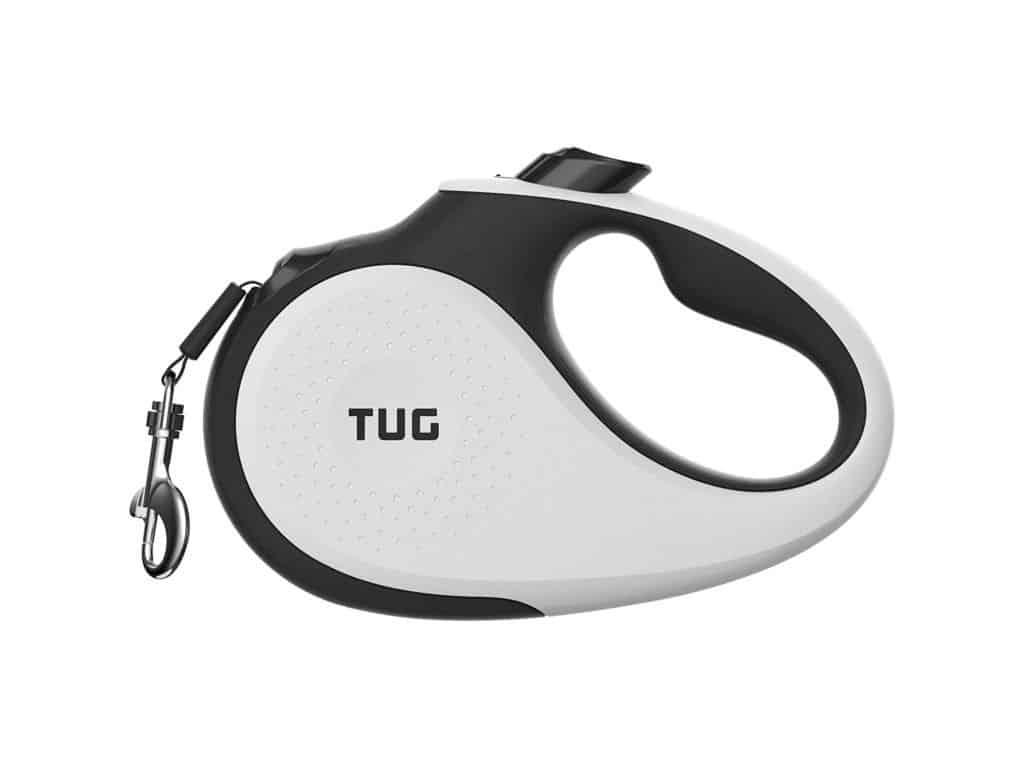 TUG 360° Tangle-Free, Heavy Duty Retractable Dog Leash with Anti-Slip Handle; 16 ft Strong Nylon Tape/Ribbon; One-Handed Brake, Pause, Lock