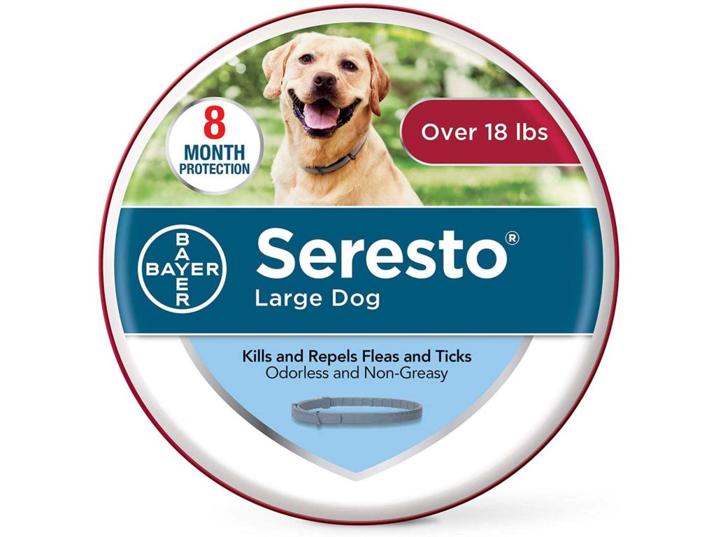 Seresto Flea and Tick Collar for Dogs, 8-Month Flea and Tick Collar for Large Dogs Over 18 Pounds