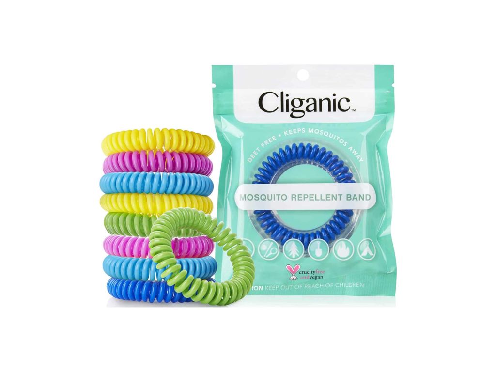 Cliganic 10 Pack Mosquito Repellent Bracelets, DEET-Free Waterproof Bands
