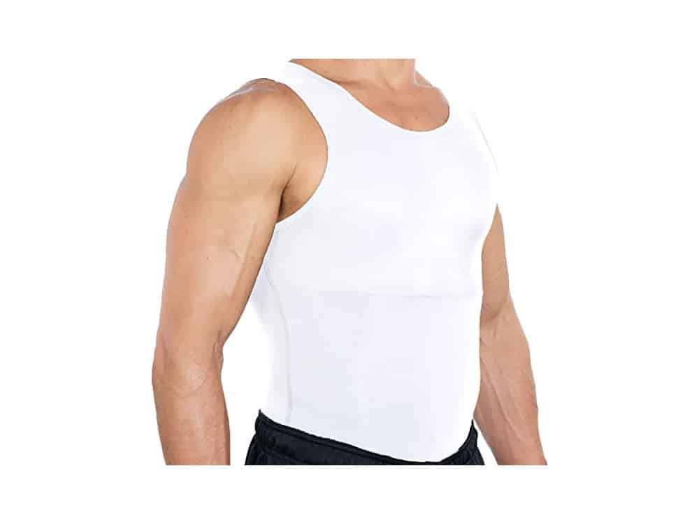 Esteem Apparel New Men’s Chest Compression Shirt Slimming Body Shaper Undershirt to Hide Gynecomastia