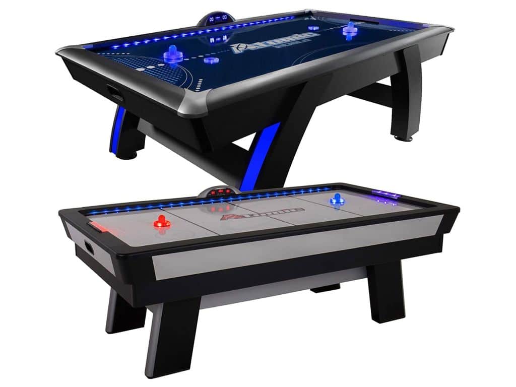 Atomic 90" or 7.5 ft LED Light UP Arcade Air Powered Hockey Tables - Includes Light UP Pucks and Pushers