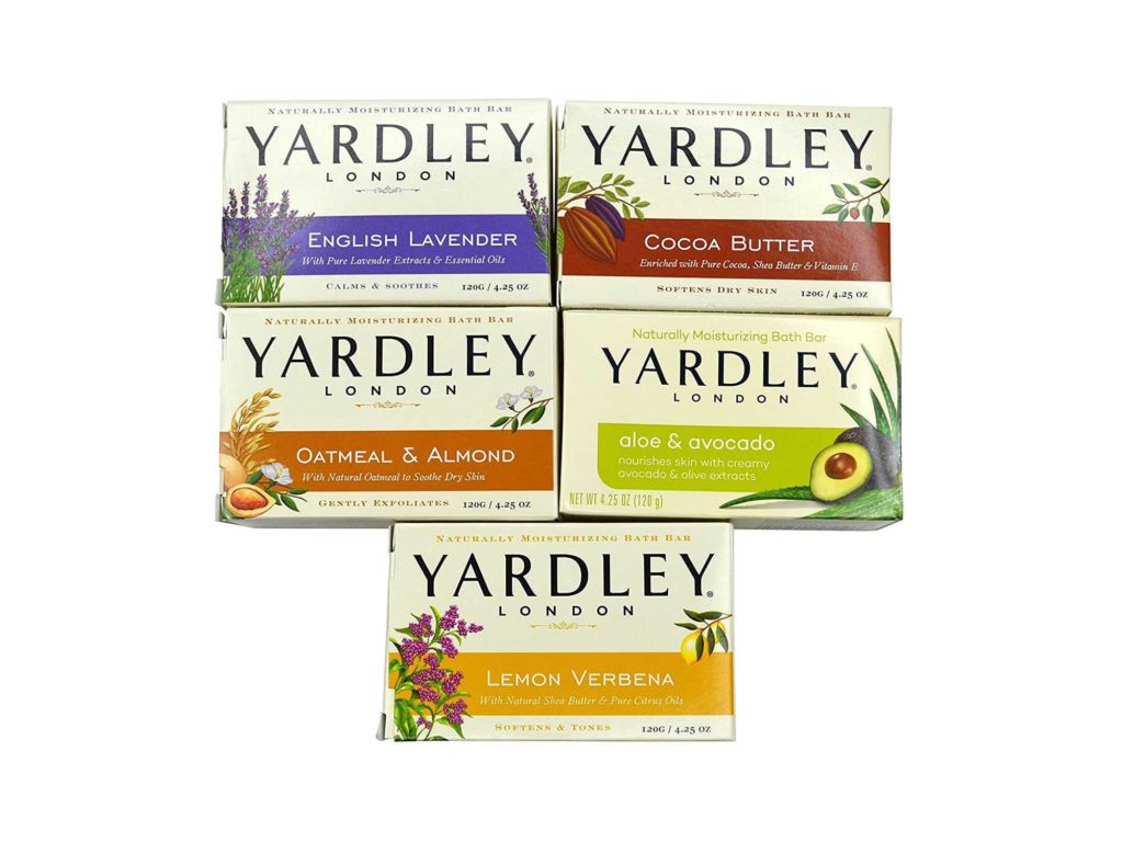 Yardley London Soap Bath Bar Bundle - 10 Bars: English Lavender, Oatmeal and Almond, Aloe and Avocado, Cocoa Butter, Lemon Verbena 4.25 Ounce Bars (Pack of 10 Bars, Two of each)